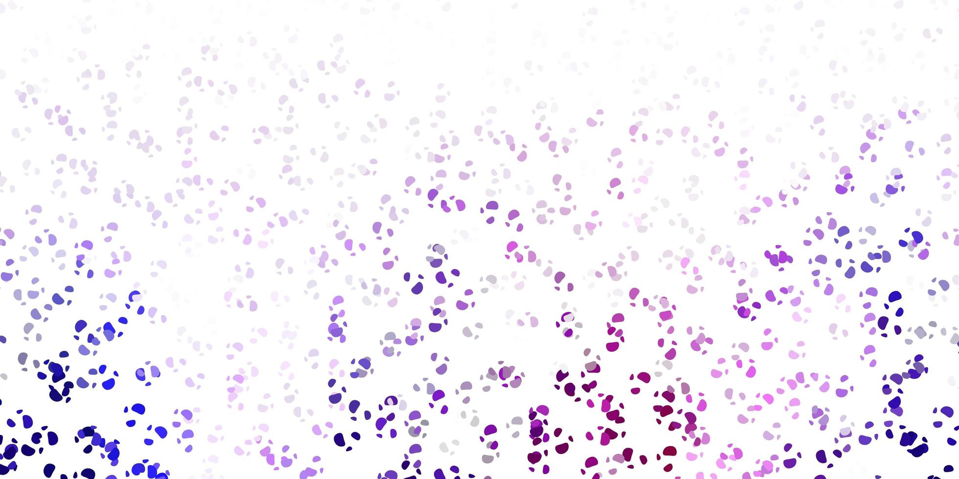 Fondo de vector violeta claro con formas aleatorias.