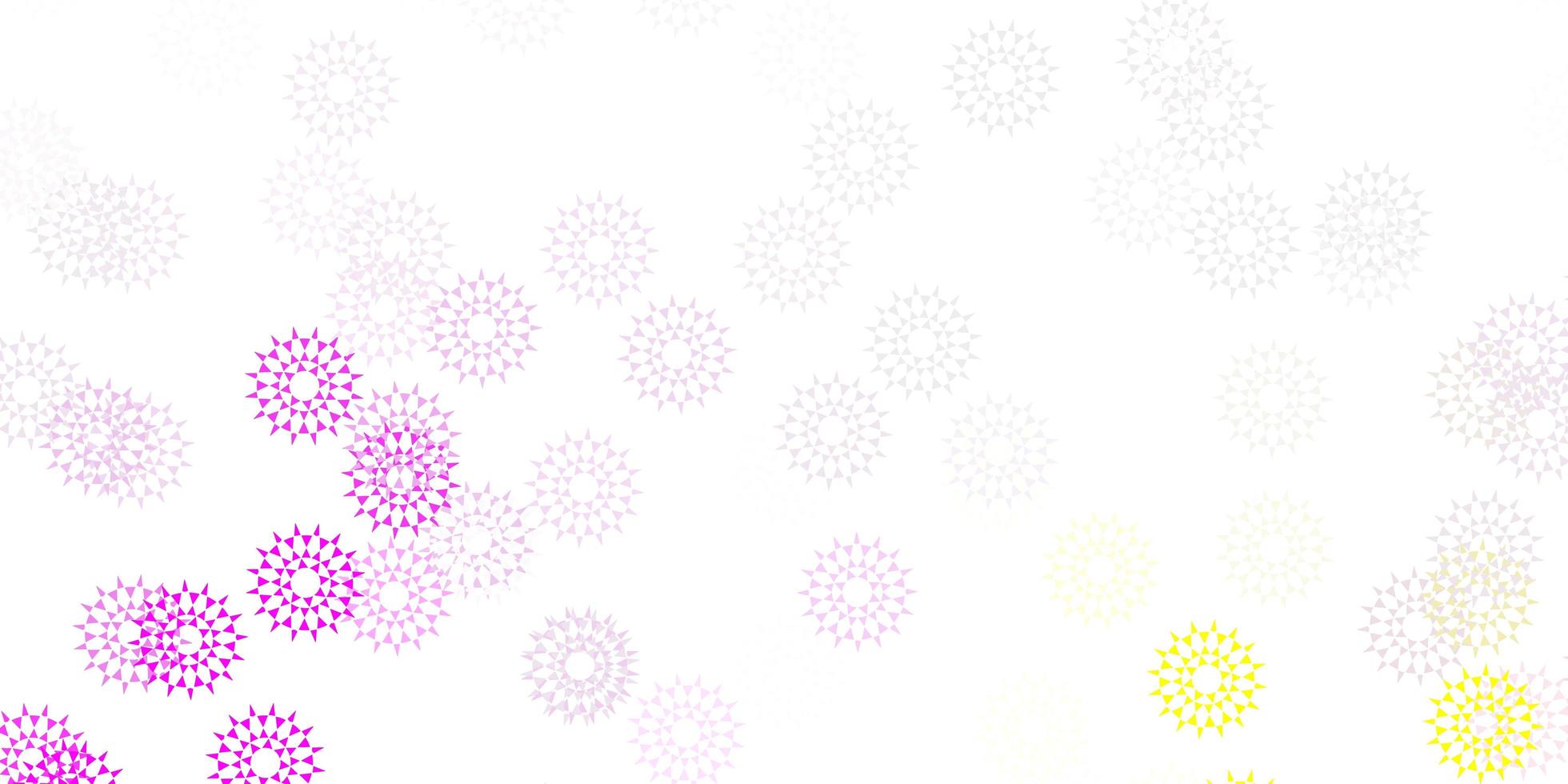 diseño natural de vector rosa claro, amarillo con flores.