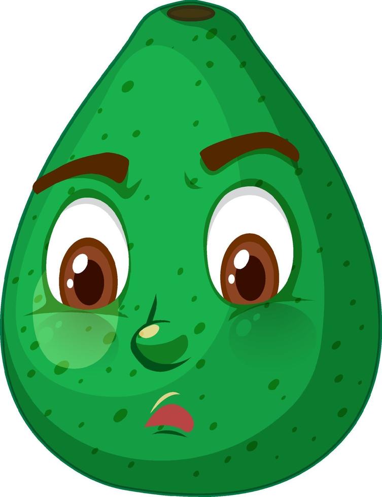 personaje de dibujos animados de pomelo con expresión facial vector