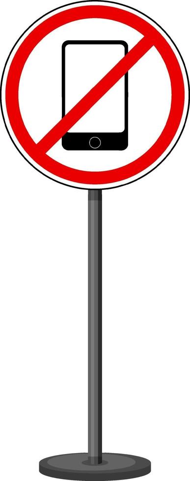 No phone sign with stand isolated on white background vector