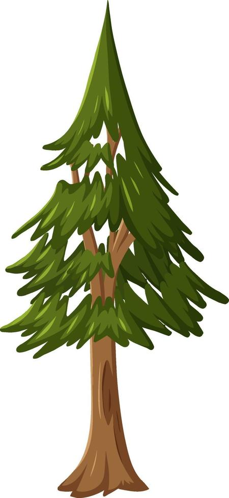 árbol aislado sobre fondo blanco vector