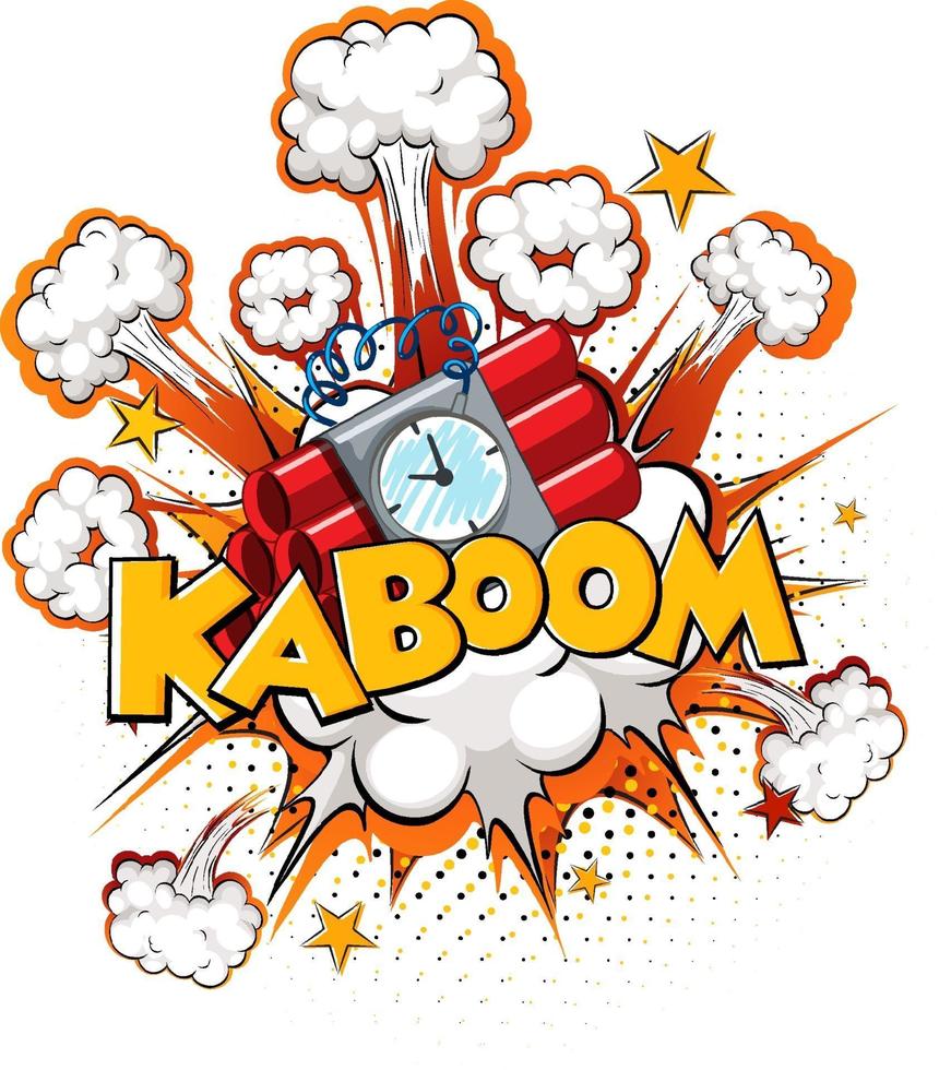 Comic speech bubble with kaboom text vector