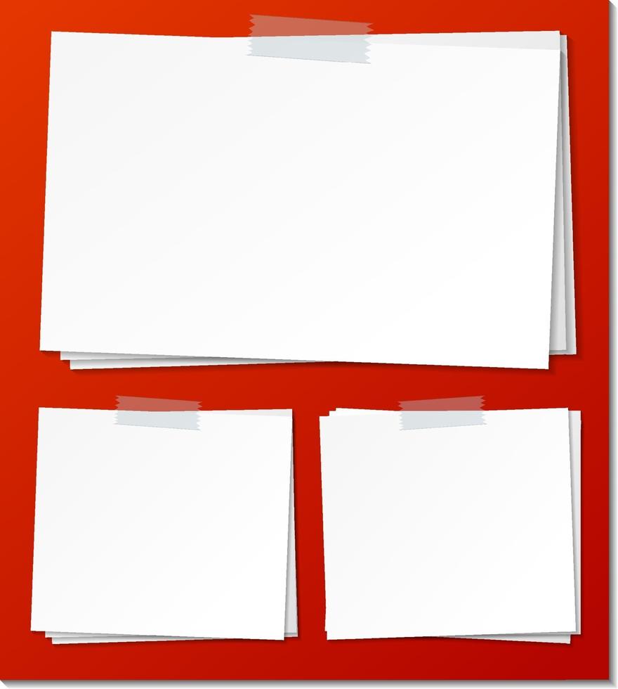 Set of empty sticky note paper template 1945649 Vector Art at Vecteezy