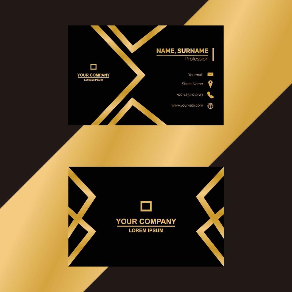 Corporate business card template vector