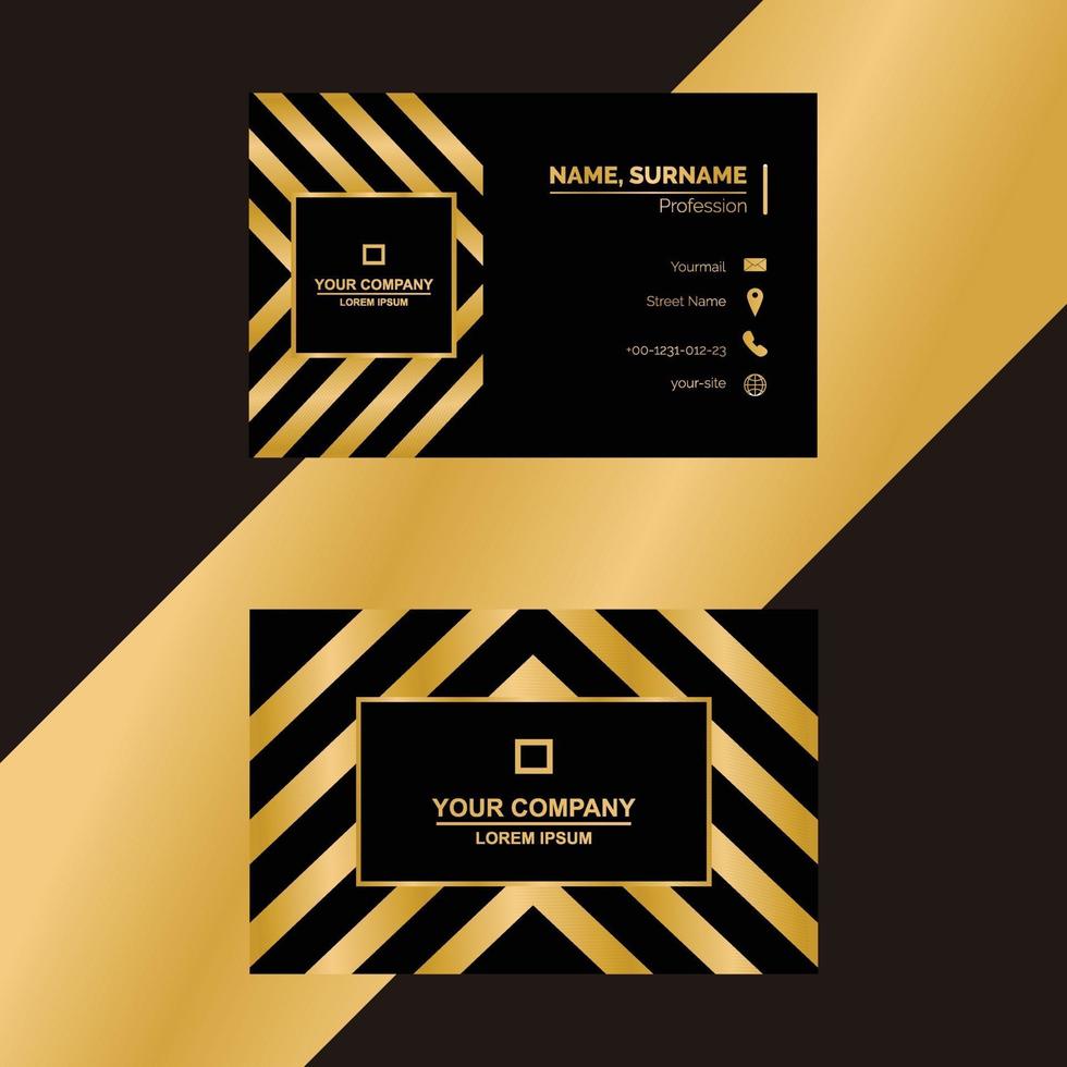 Corporate business card template vector