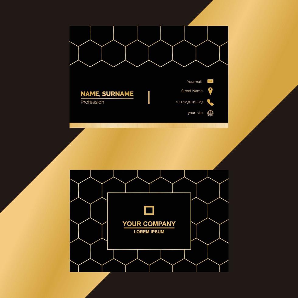 Corporate business card template vector