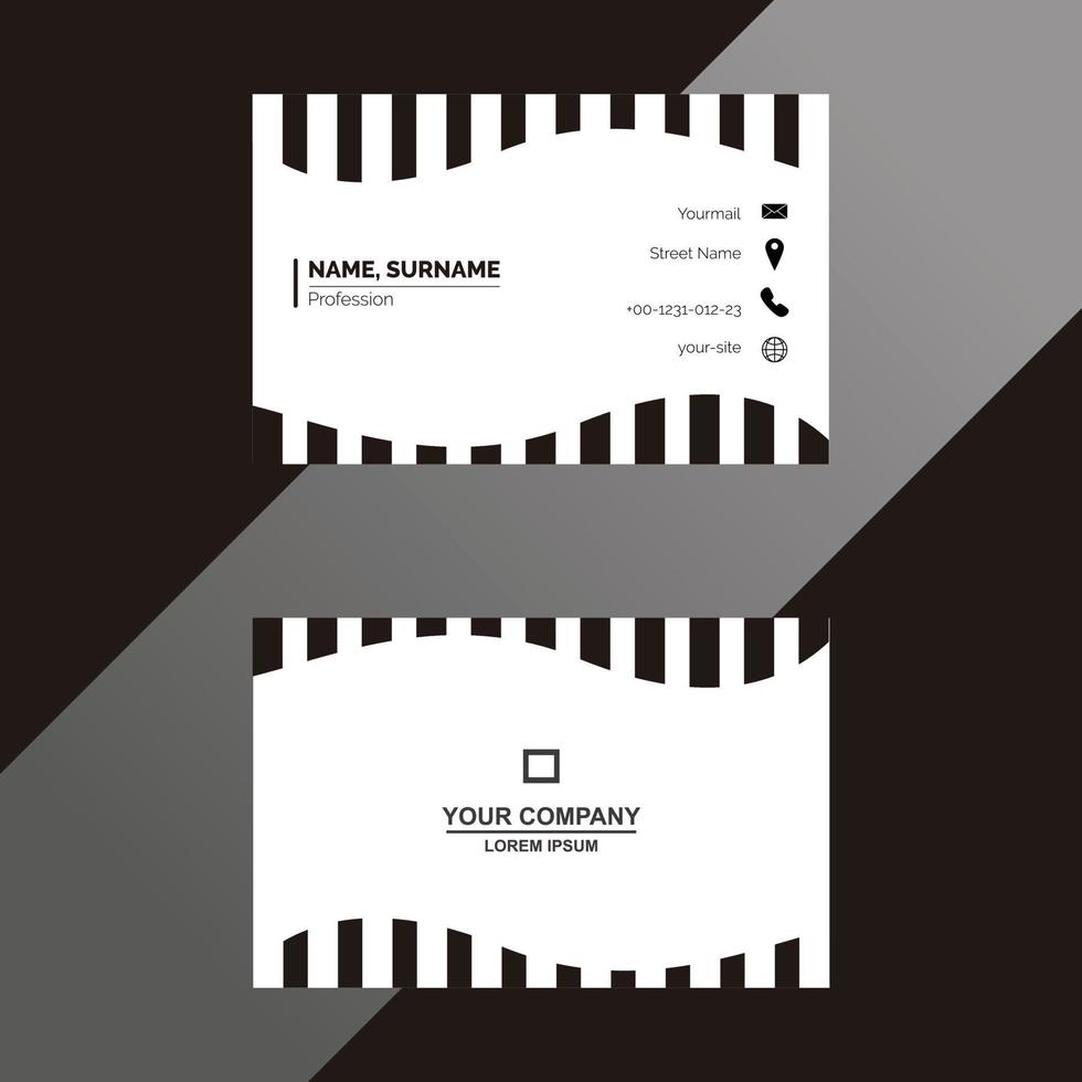 Corporate business card template vector