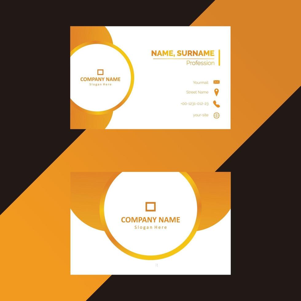 Corporate business card template vector