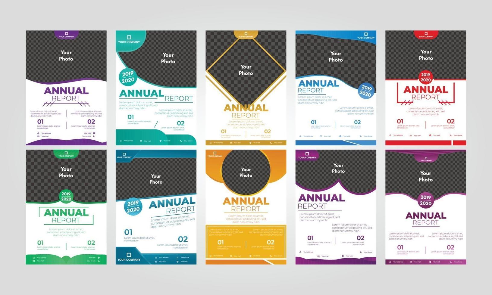 10 pages brochure or annual report template Vector