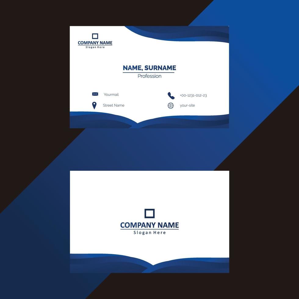 Corporate business card template vector