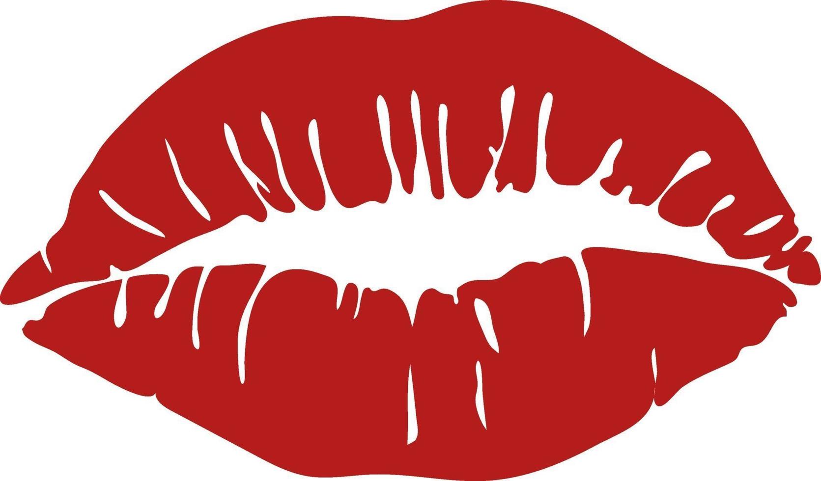 Female lips stamp vector