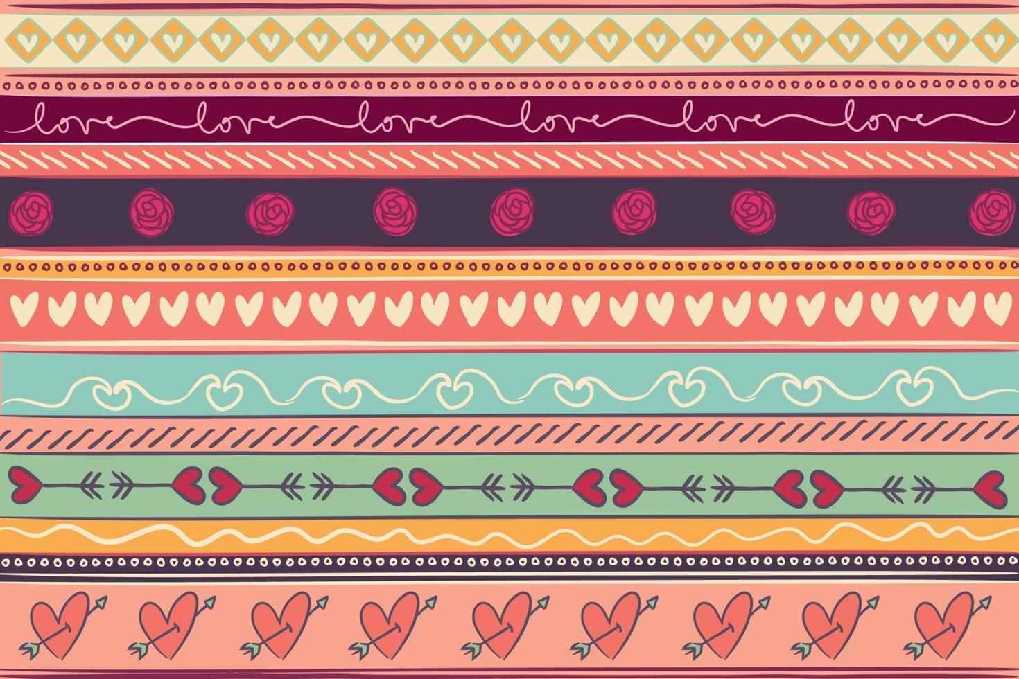 Background Texture Love Pattern for Valentine's Day vector