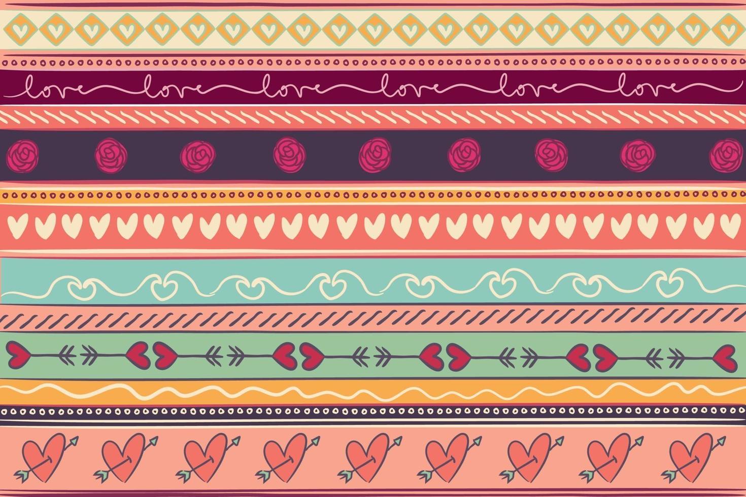 textura de fondo patrón de amor para el día de san valentín vector