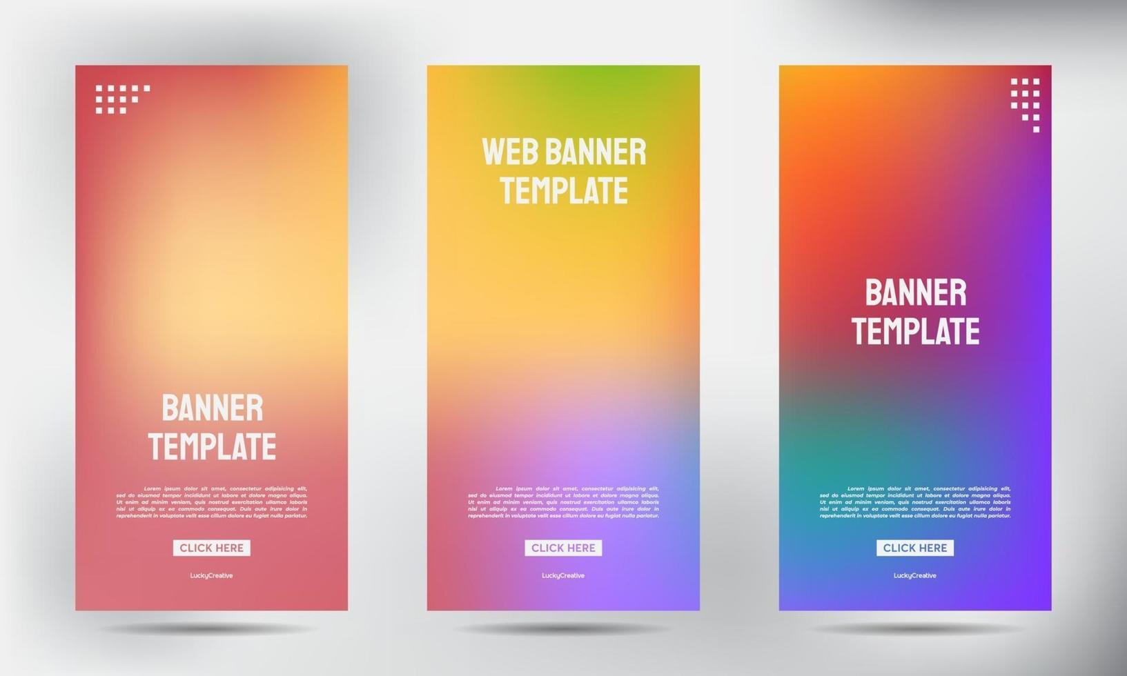 Set of blurred roll up business brochure flyer banners vector