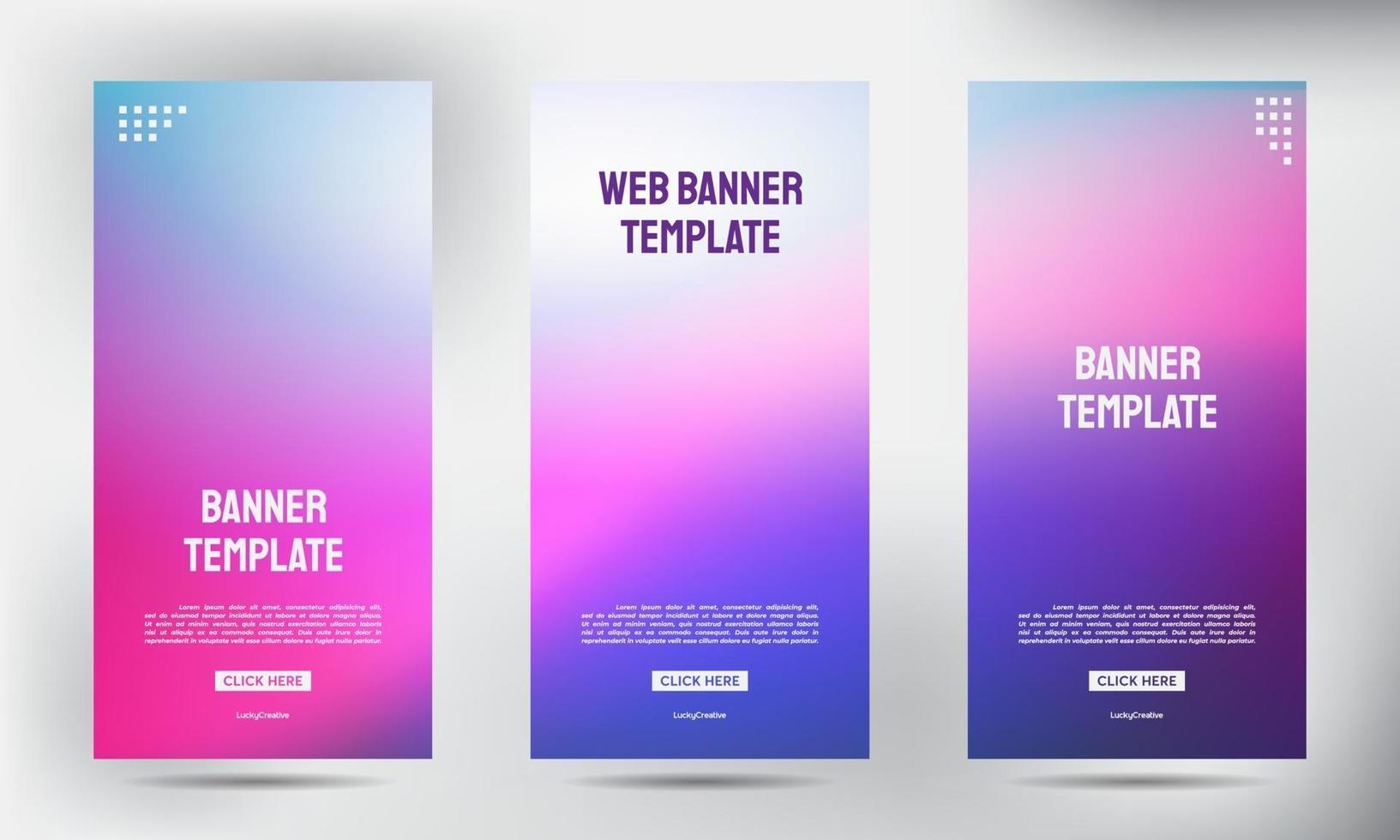 Set of blurred roll up business brochure flyer banners vector