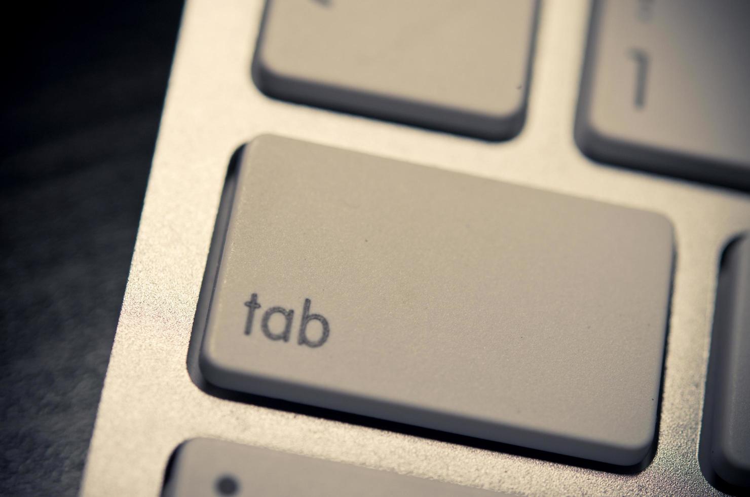botón de tabulación en el teclado foto