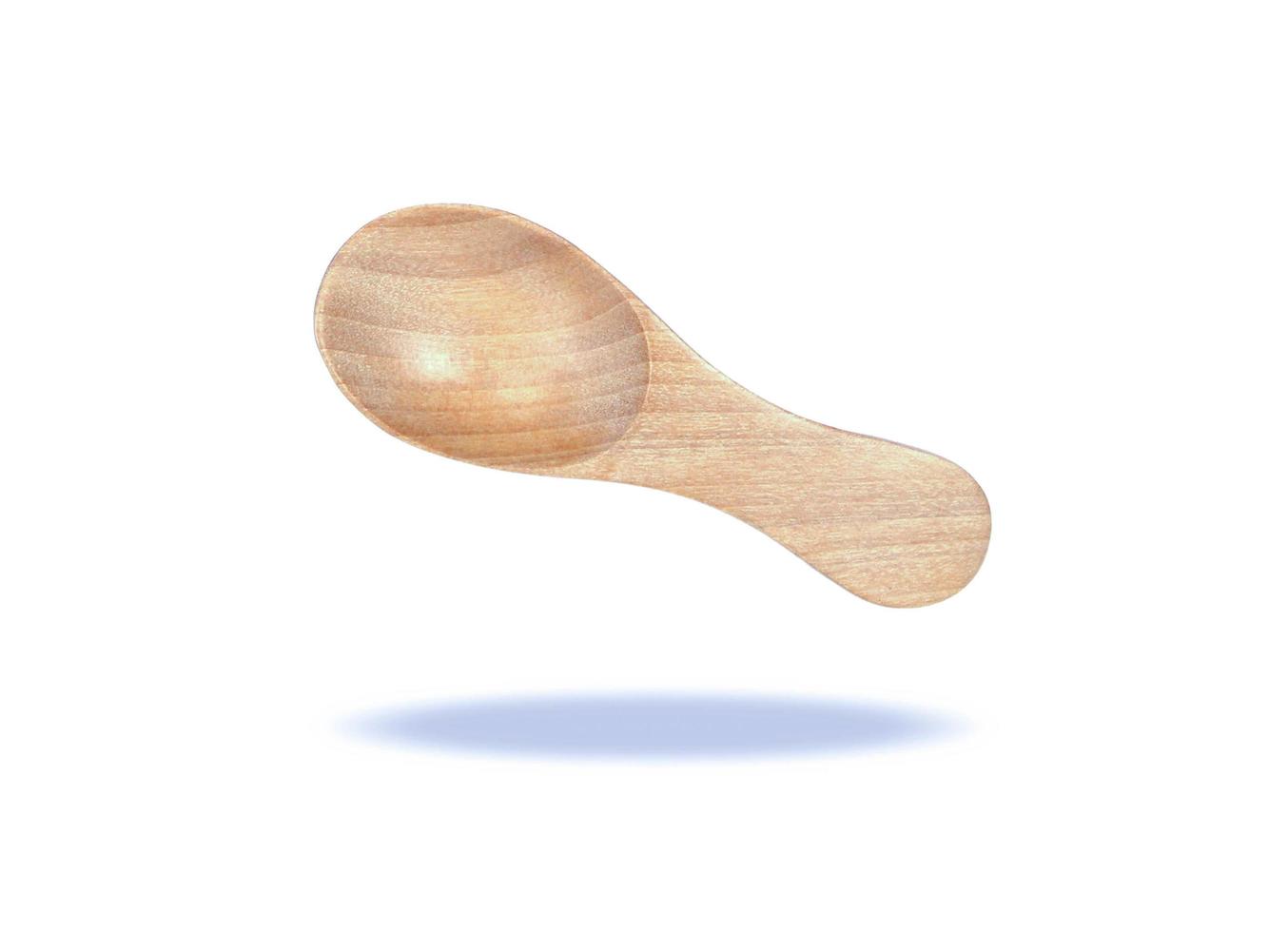 Wood spoon with shadow photo