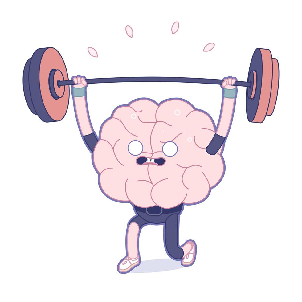 Train your brain, weightlifting vector