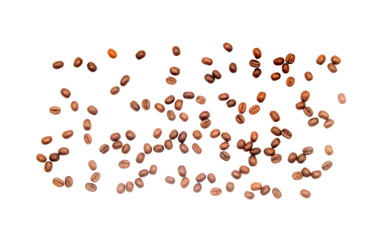 Scattered roasted coffee beans photo