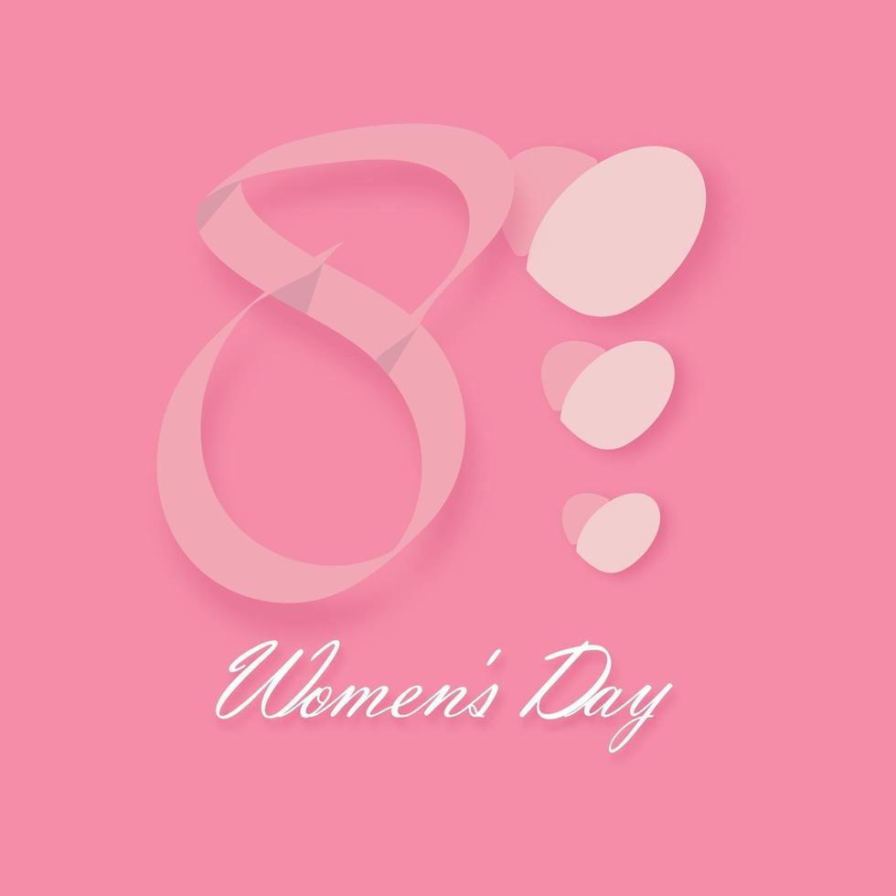 feliz día internacional de la mujer el 8 de marzo diseño de fondo. Ilustración vectorial 3d vector