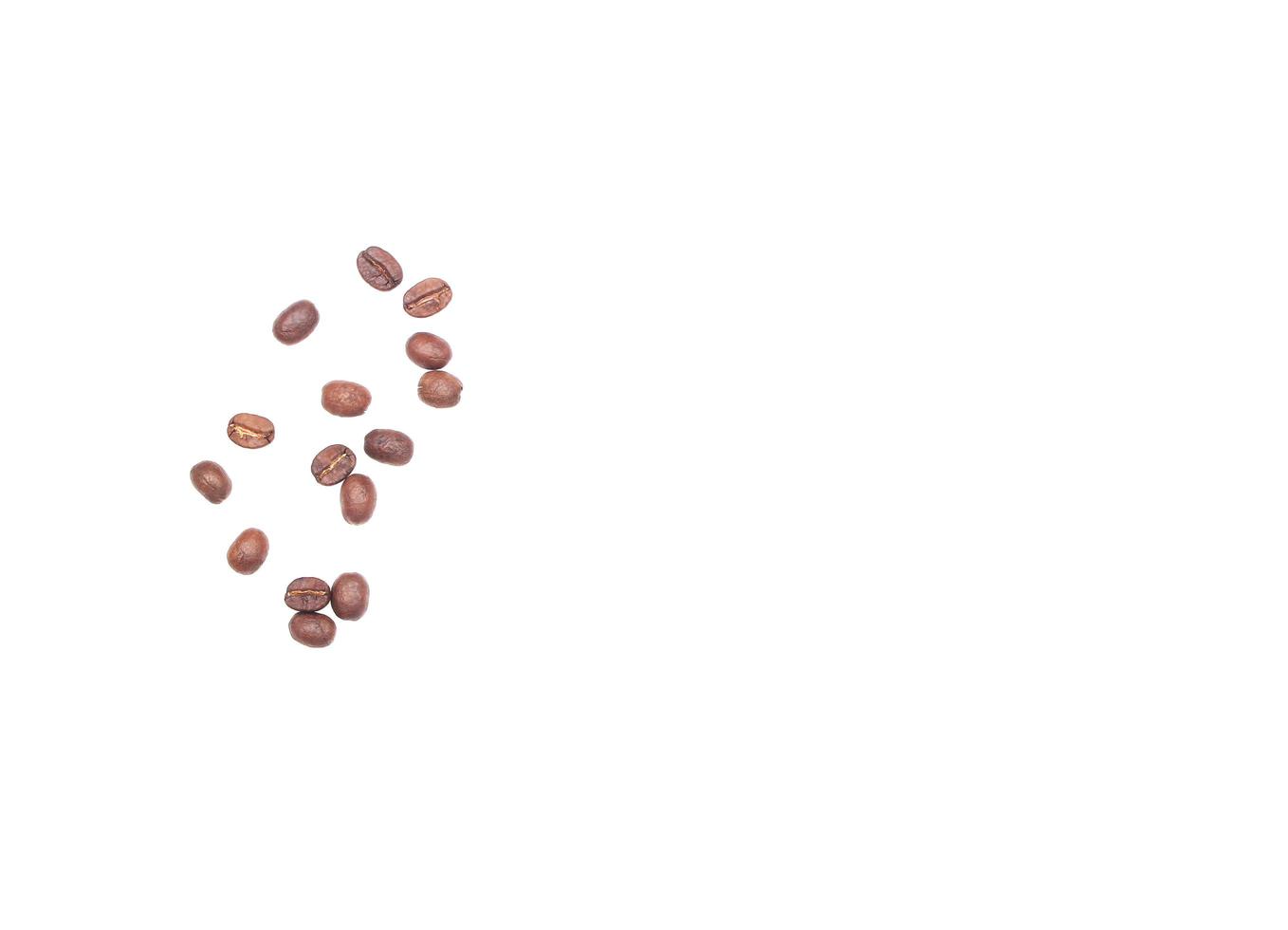 Small scatter of coffee beans photo