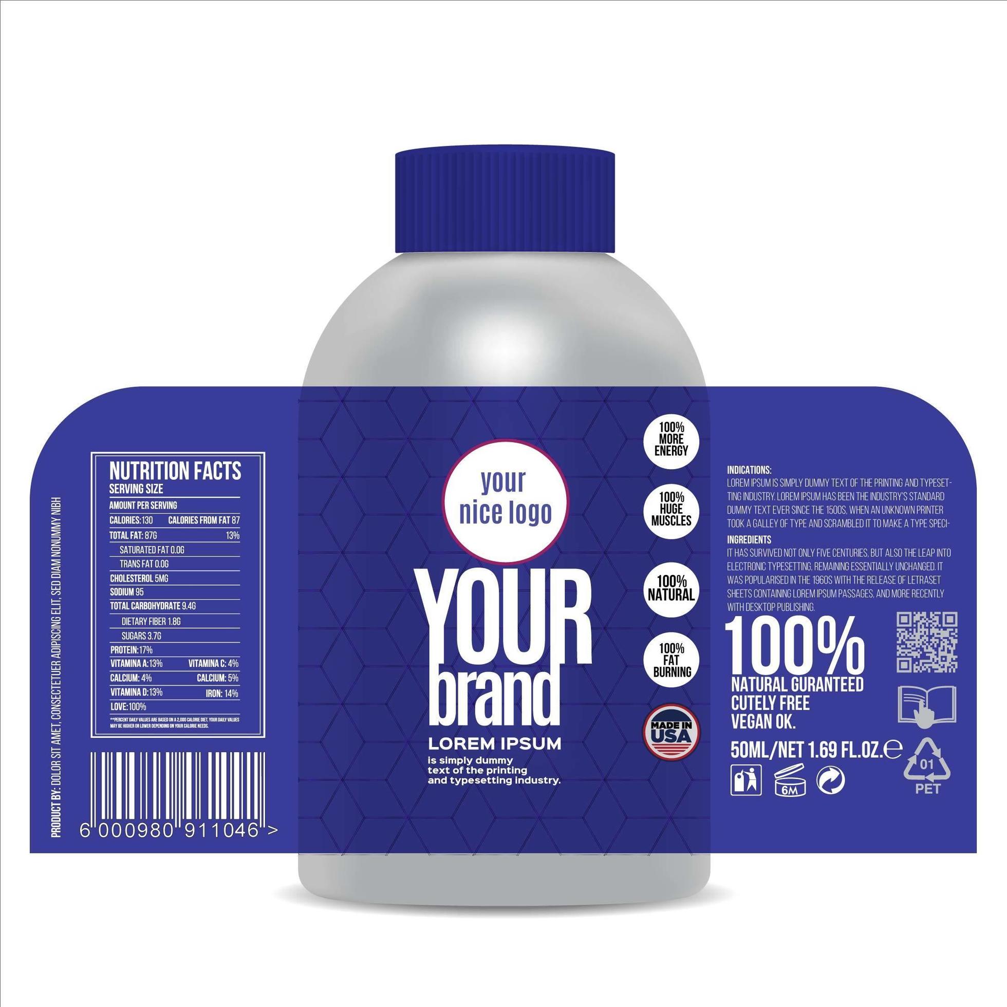 Bottle Label Design Packaging Design Template 1946363 Vector Art At 