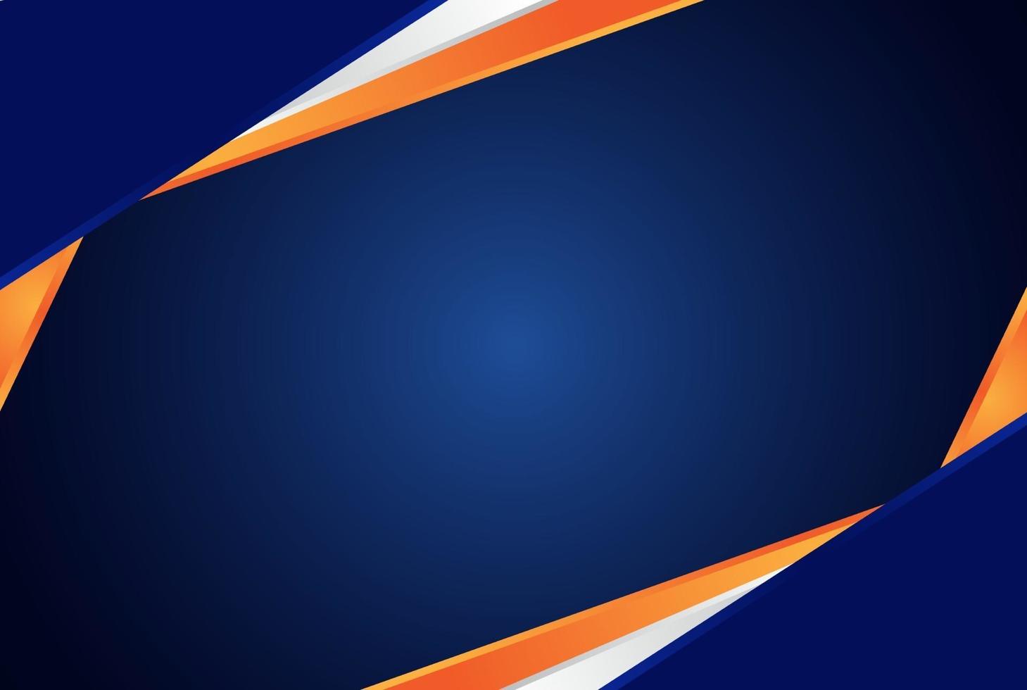 Abstract blue and orange modern dark background vector