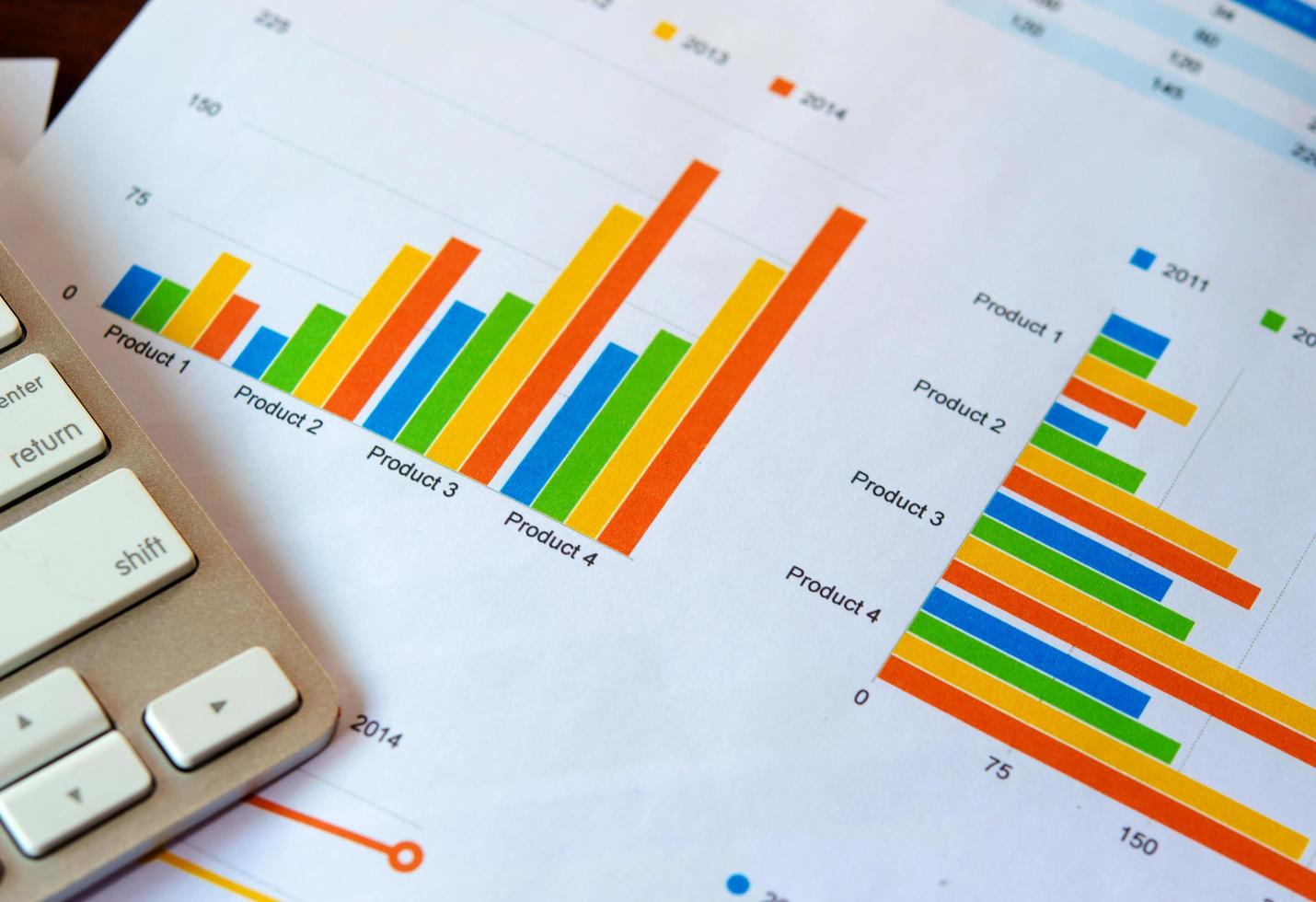 Colorful bar graphs photo