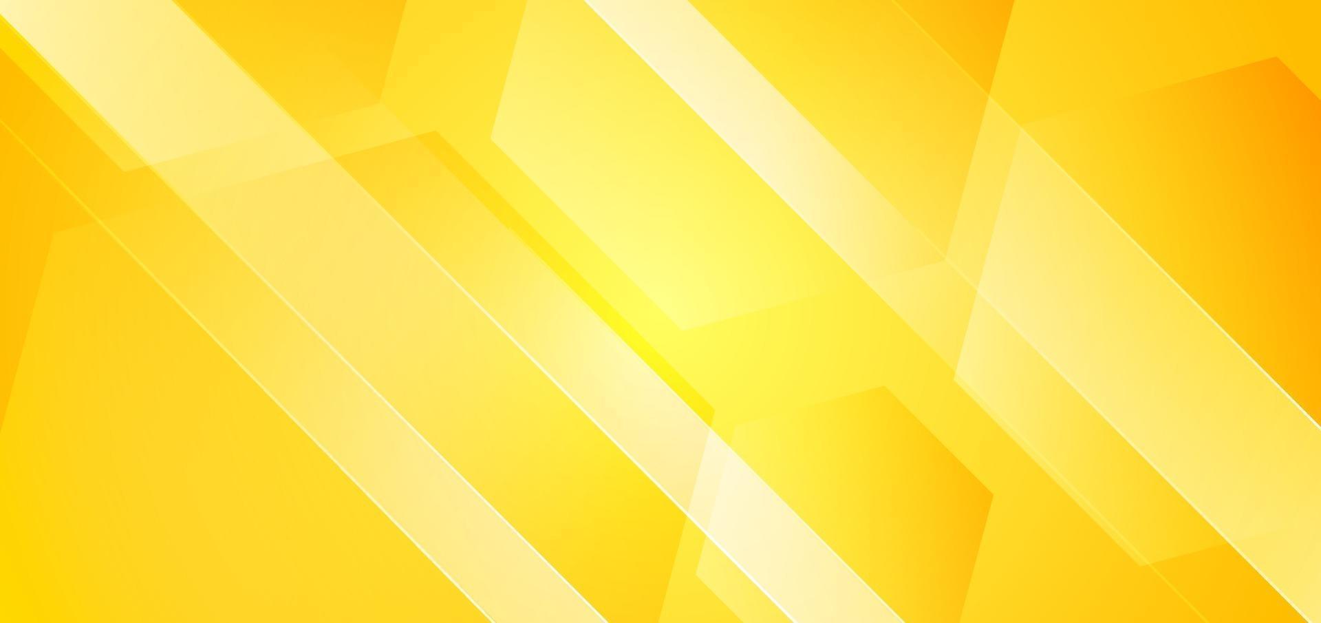 Abstract geometric hexagons yellow background with diagonal striped lines. vector