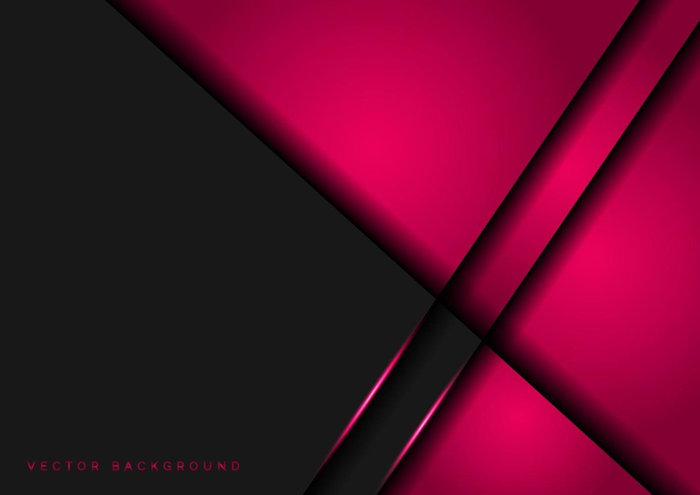 Las capas superpuestas grises rosadas abstractas diseñan un fondo futurista moderno con efecto de luz rosa. vector