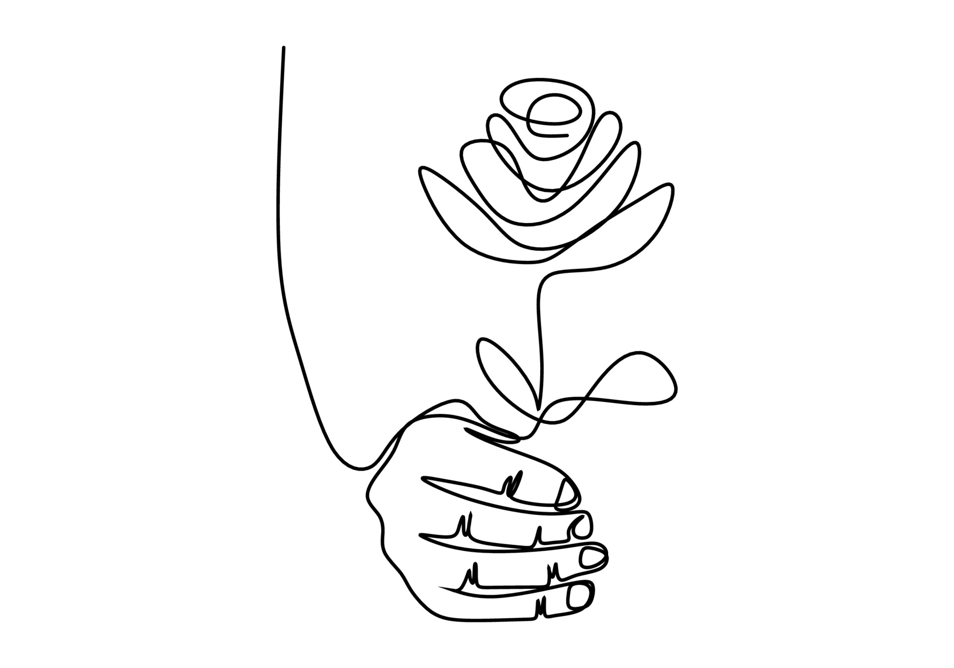 Share 85+ minimalist rose sketch - seven.edu.vn