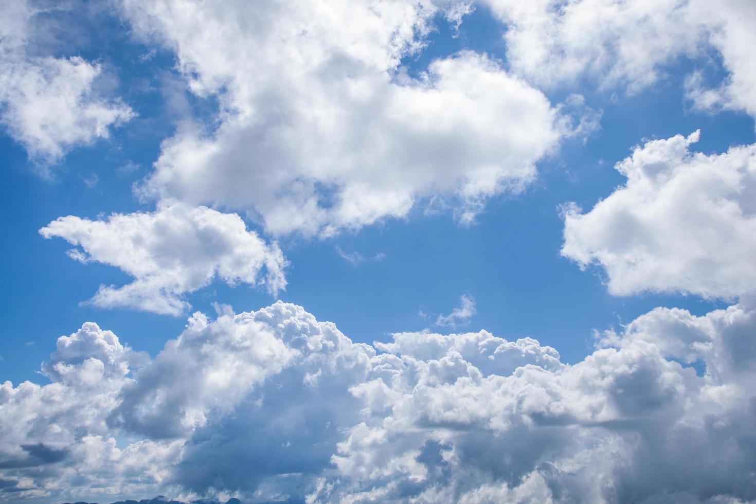 Clouds in the sky in spring photo