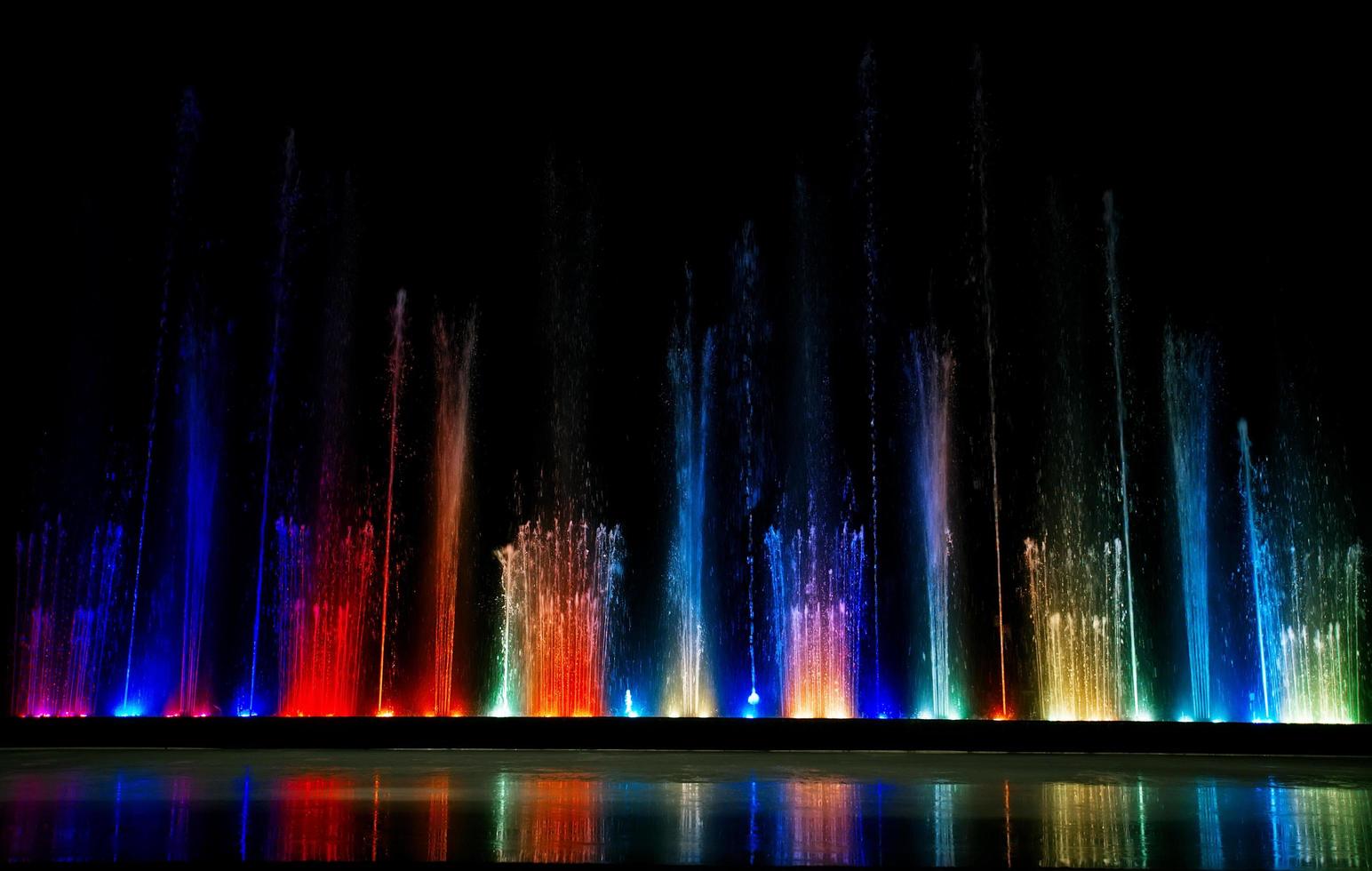 Colorful water fountain photo