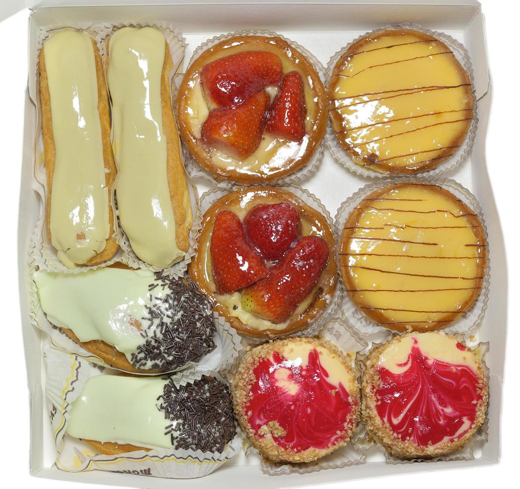 Top view of pastries photo