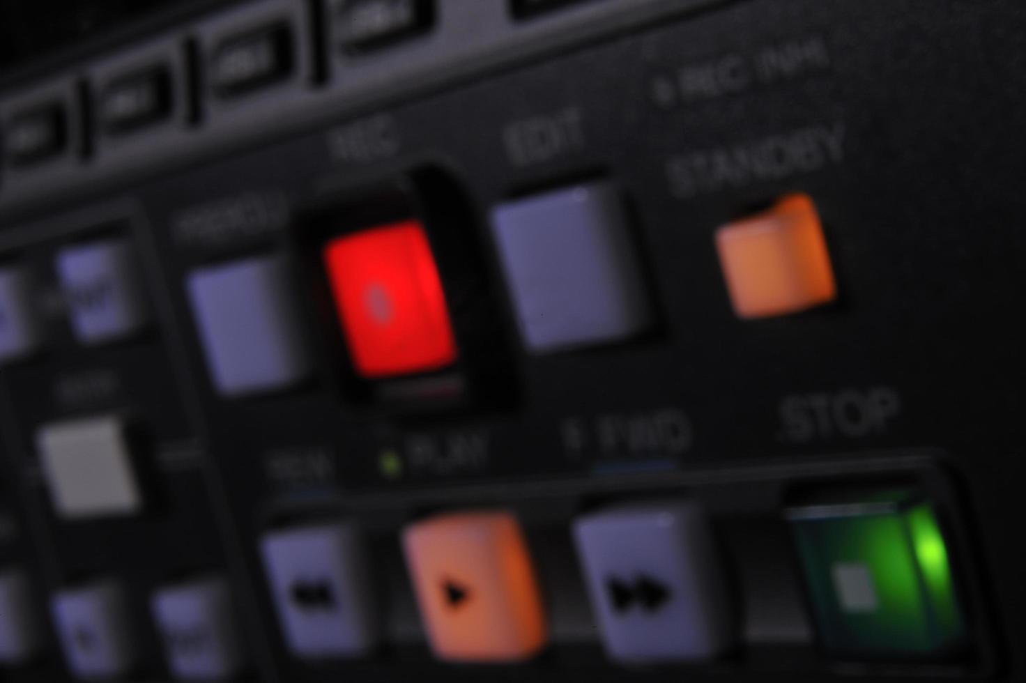 Defocused recoding buttons photo