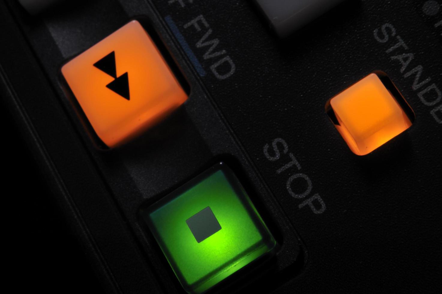 Close-up of recording buttons photo