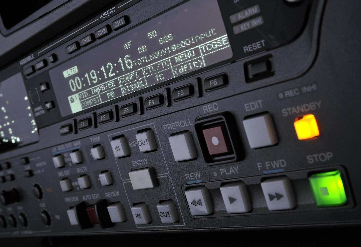 Close-up of recording machine photo
