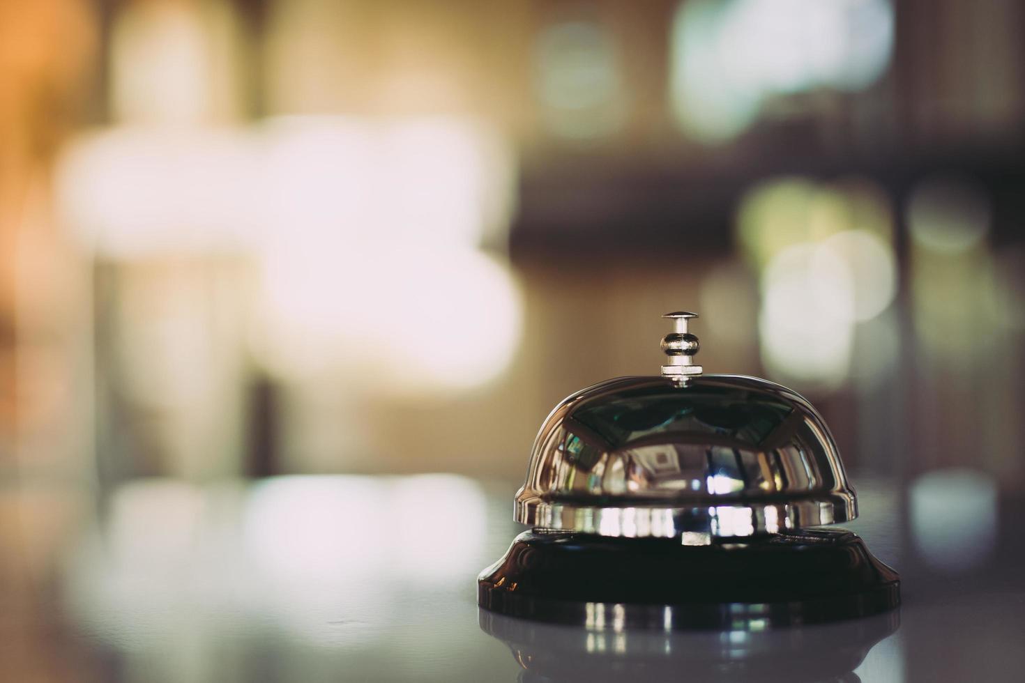 Service bell against bokeh background photo