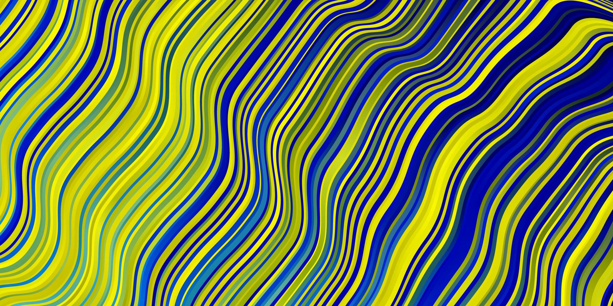 Fondo de vector azul claro, amarillo con líneas.