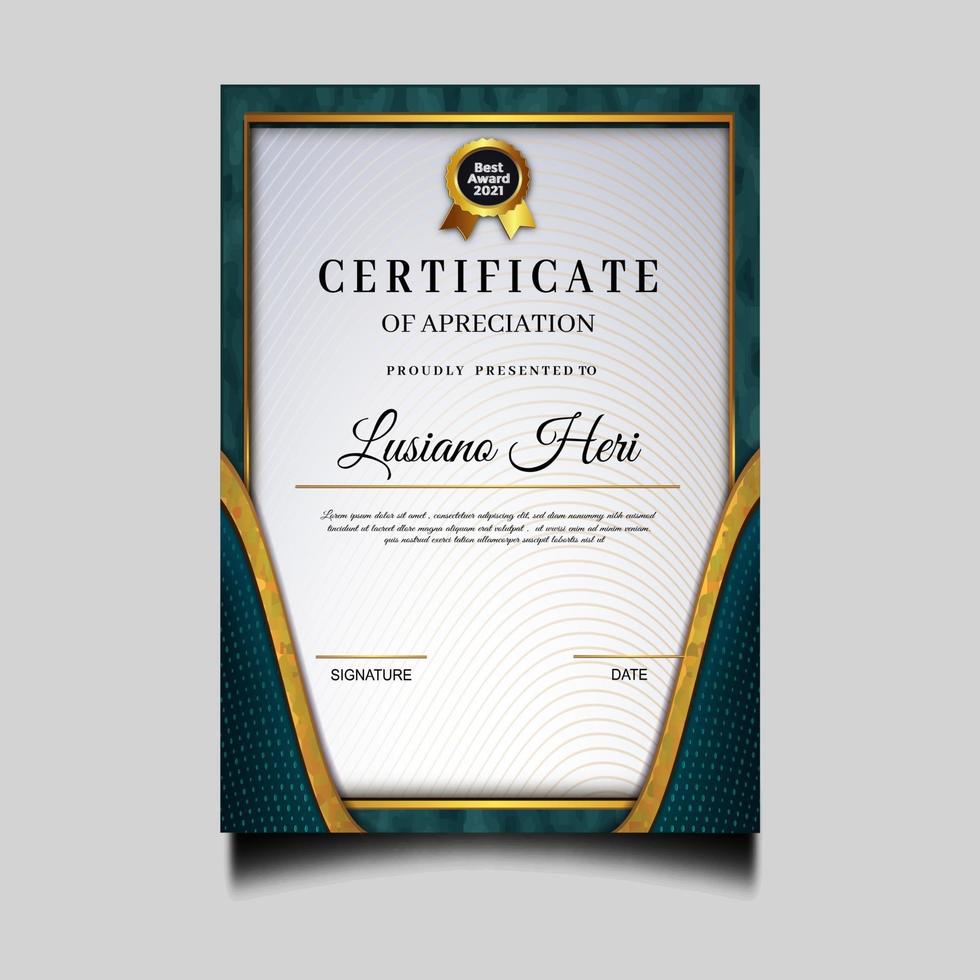 beautifull diploma certificate archievement template vector