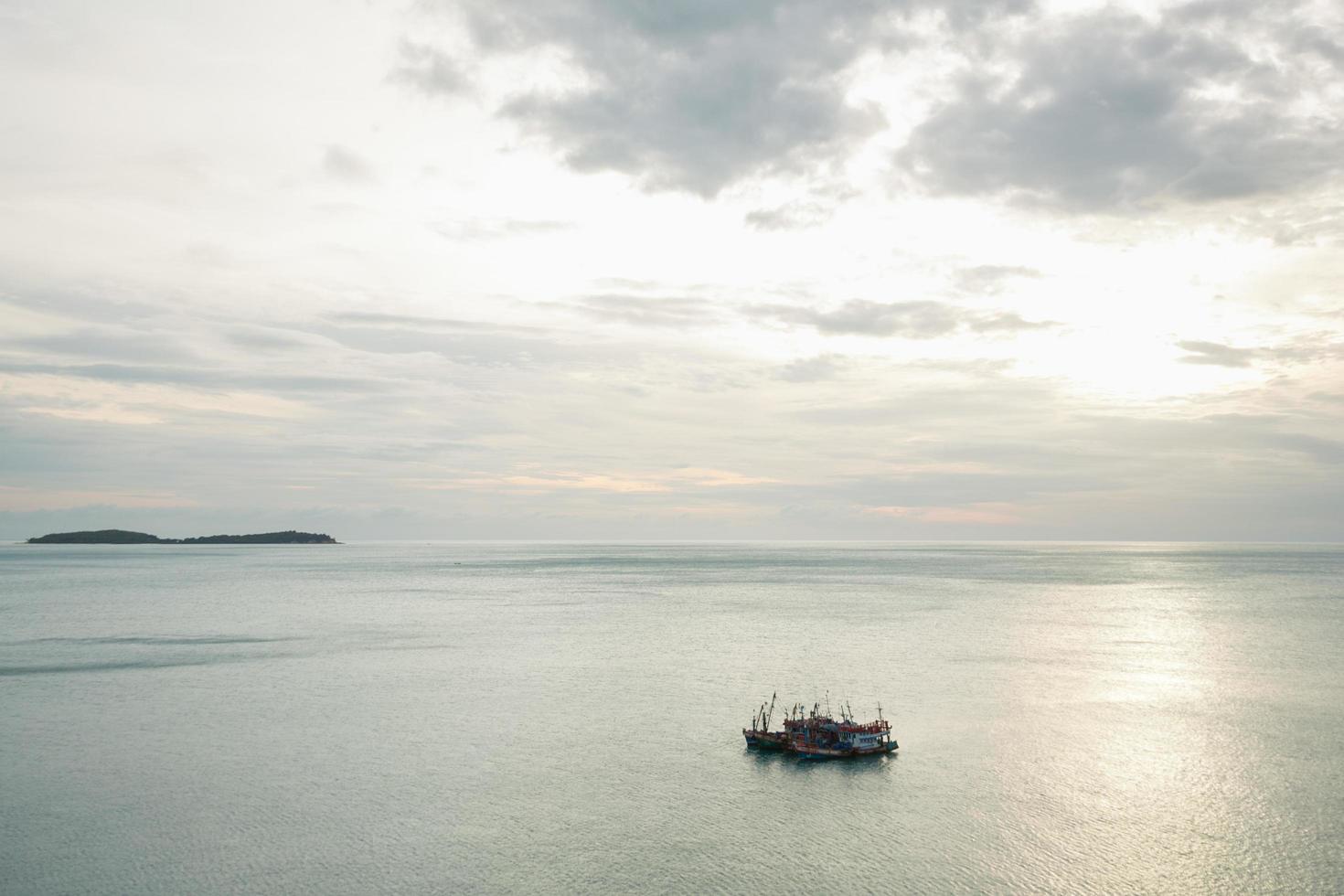 Fishing boats on the sea photo