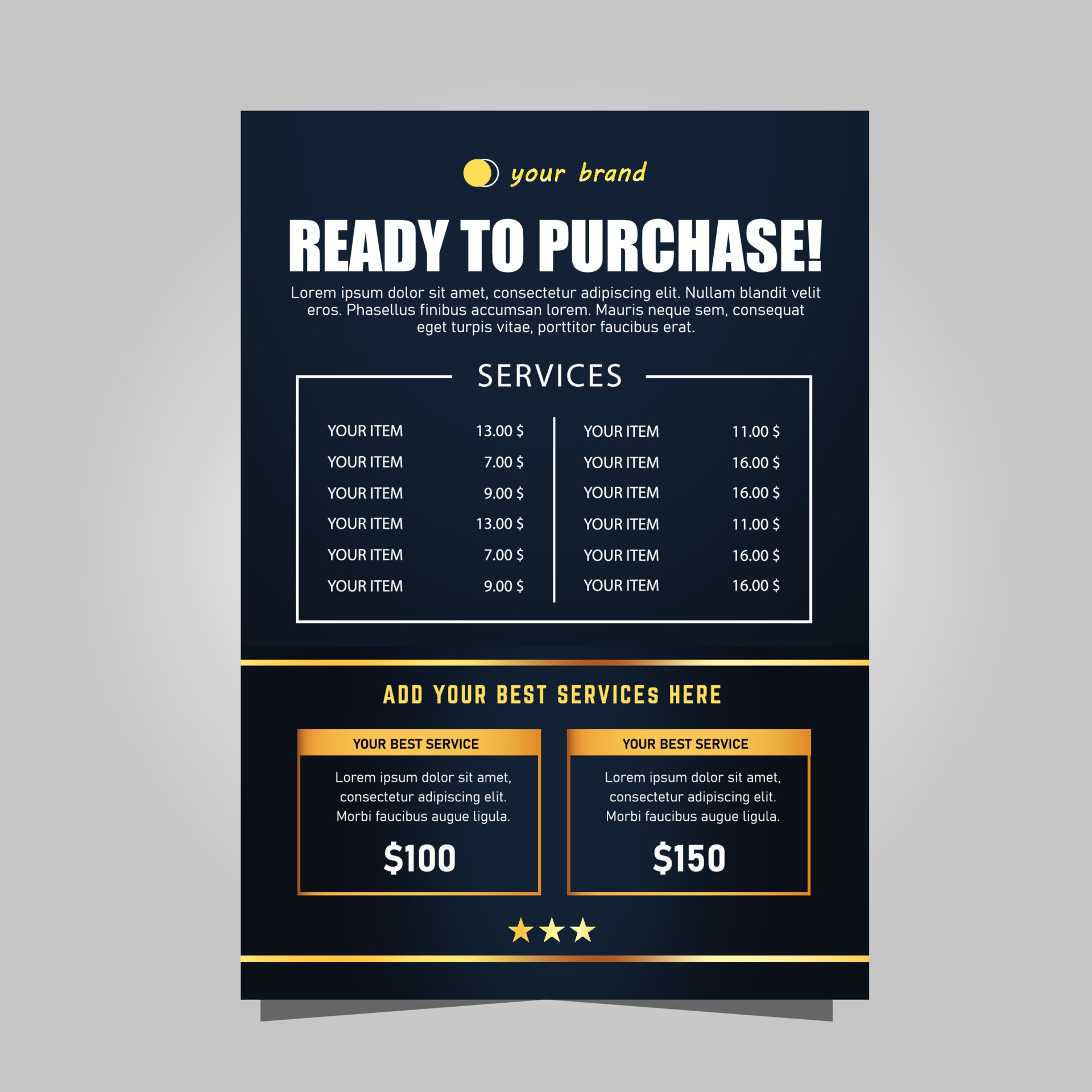 Graphic Design Price List Template Free Download - Printable Form