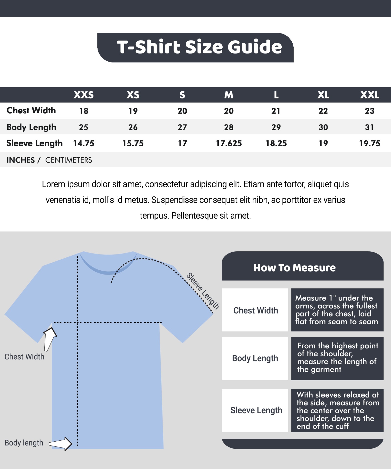 T shirt Sizes Guide Design Template 1947690 Vector Art at Vecteezy T shirt Sizes Guide Design Template 1947690 Vector Art at Vecteezy