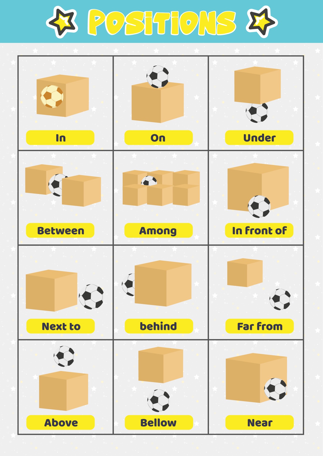 Objects Position Education Poster For Kids Vector Art At Vecteezy Objects Position Education Poster For Kids Vector Art At Vecteezy