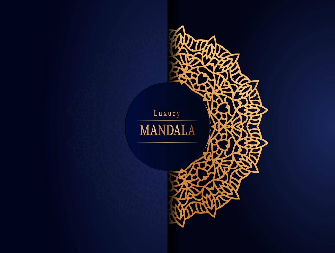 diseño de mandala de lujo fondo abstracto dorado vector