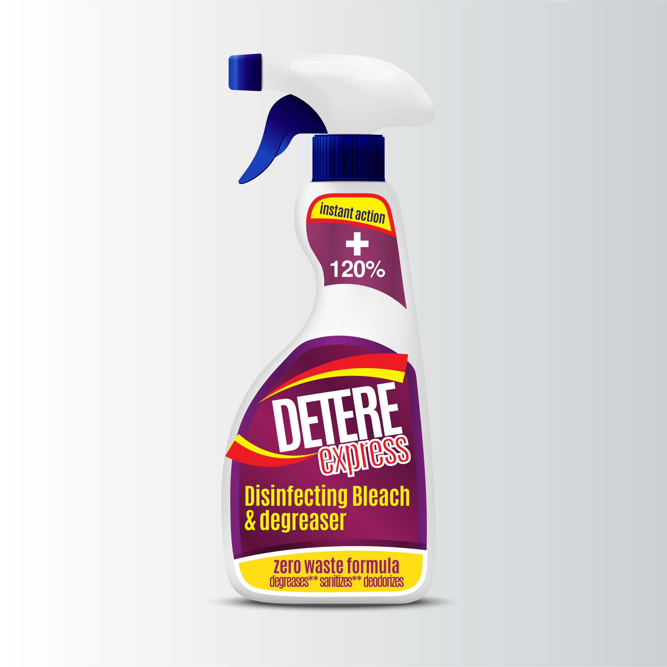 Detergent, Cleaner, Bleach, Degreaser Laundry Detergent Bottle Label