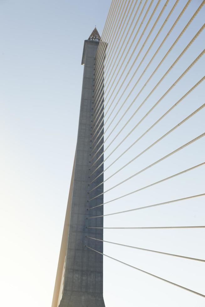 Rama VIII Bridge in Bangkok at sunrise photo