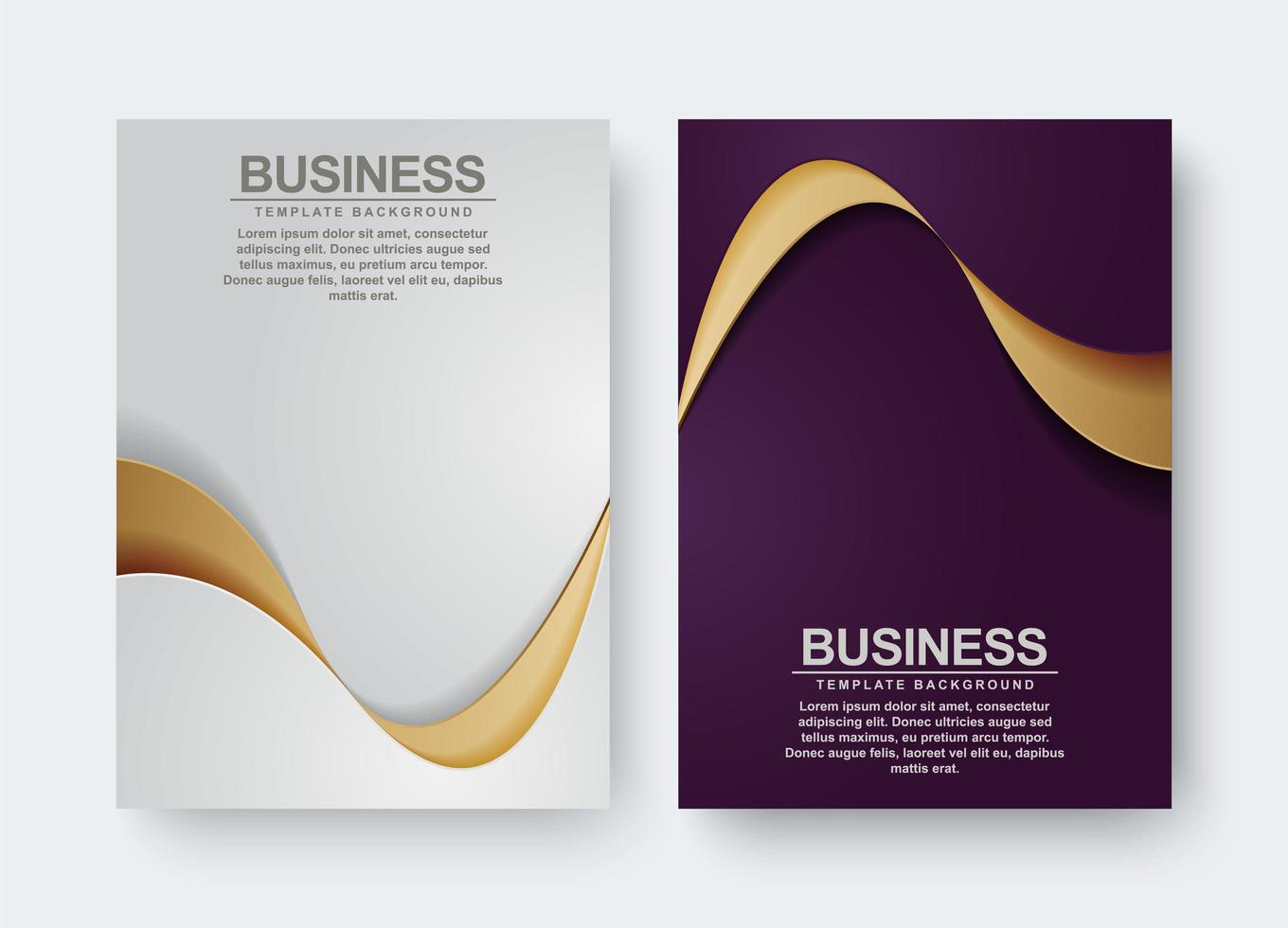 Set of luxury cover wave backgrounds vector