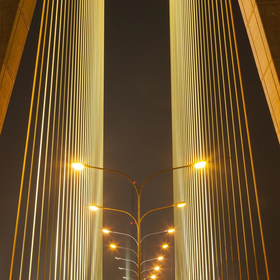 Lamps on the bridge photo