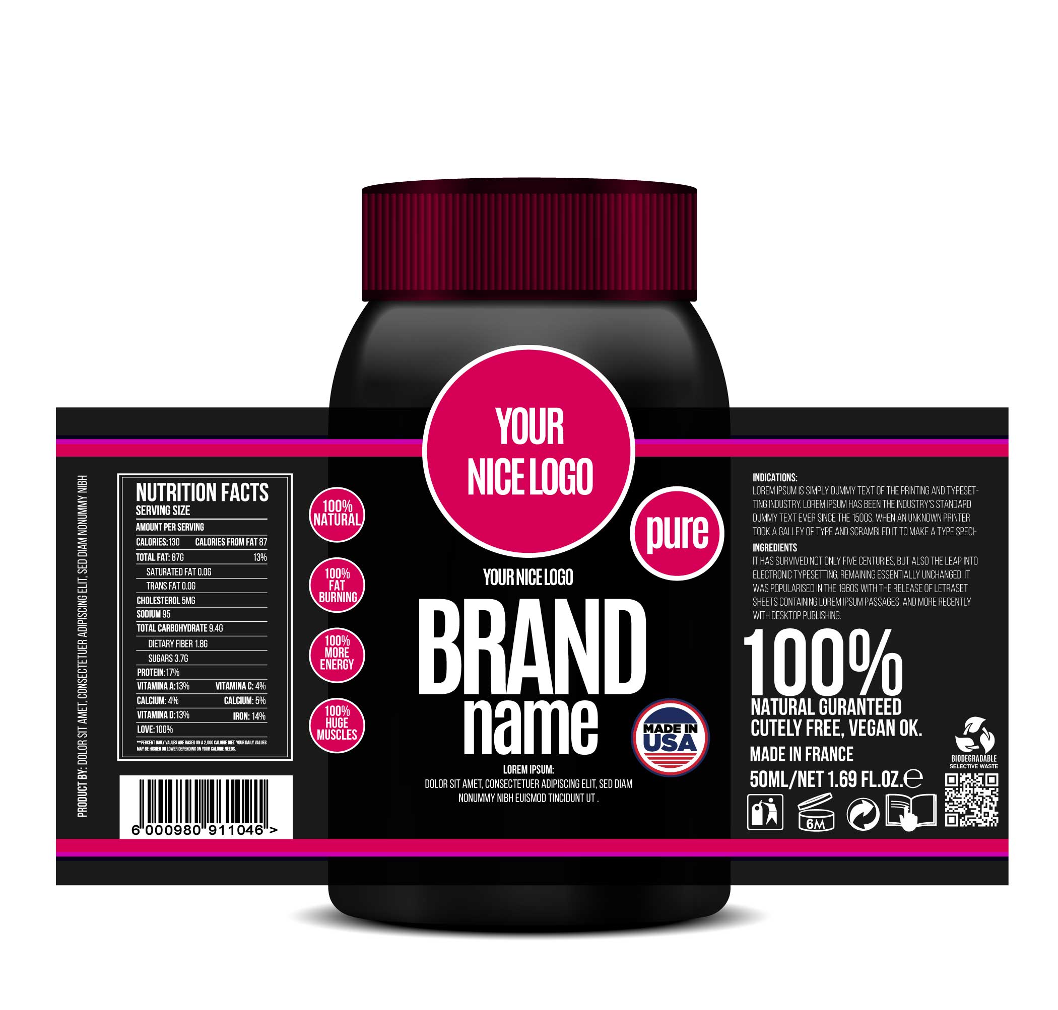 Download Bottle Label Design Packaging Design Template Label Design Mock Up Design Label Free Vector Template 1948120 Vector Art At Vecteezy